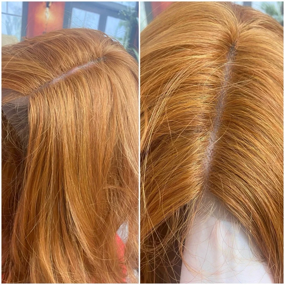 Ginger Lace Front Wig with baby hair, wide lace part